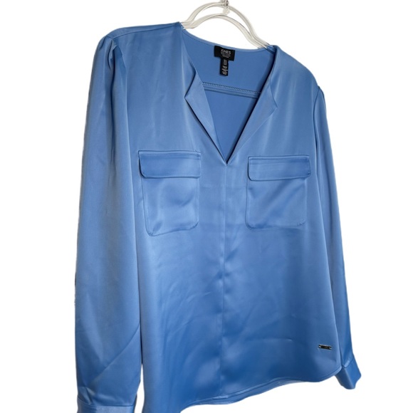 Jones New York Signature Sky Blue Blouse XL - Picture 2 of 11